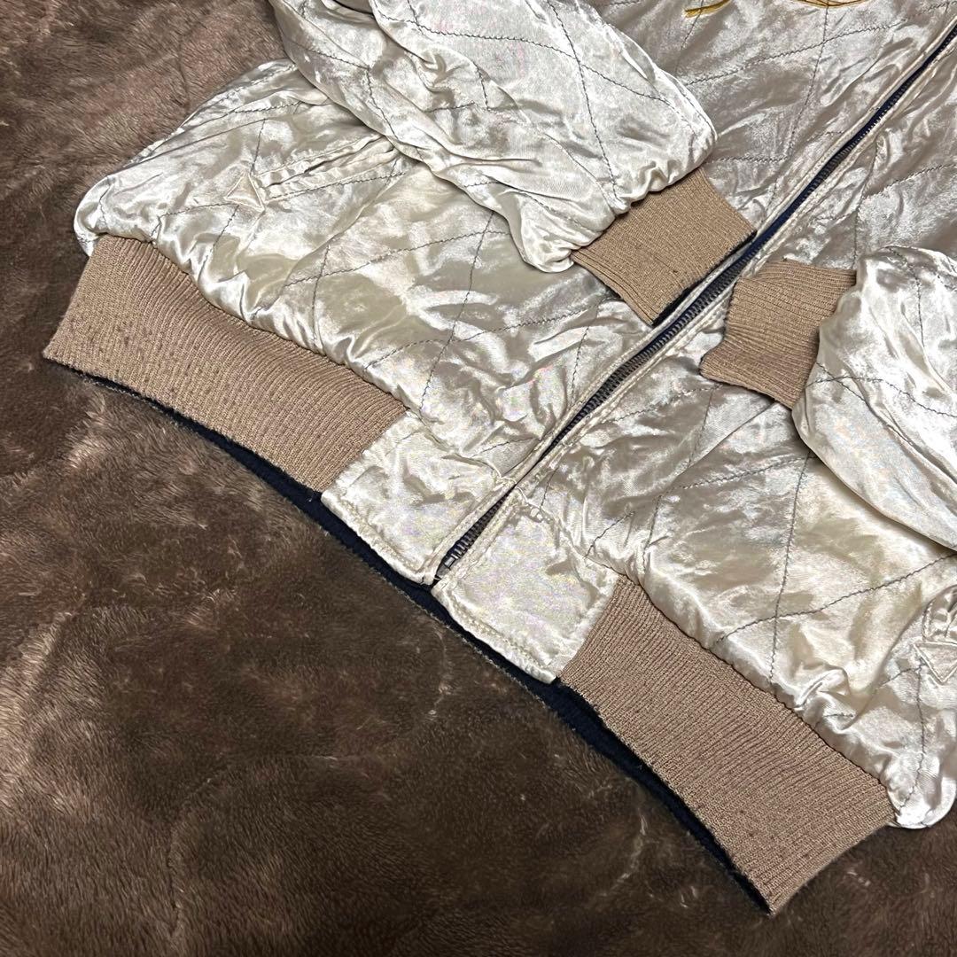 激レア　ドゥニーム　スカジャン　ベロア　サテン　鯉　虎　OSAKA 刺繍