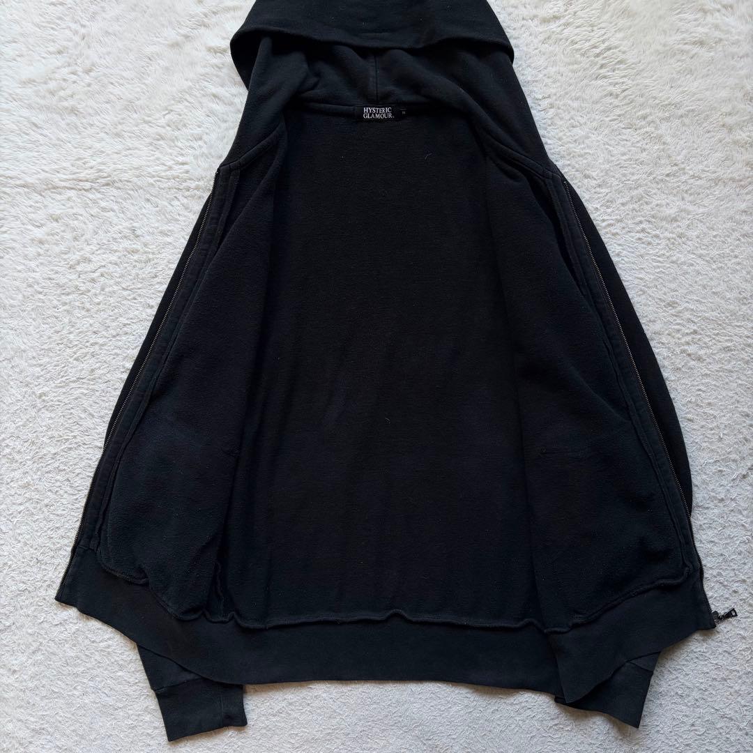 【美品】ヒステリックグラマー パーカー ヒスガール デカロゴ 両面 ブラック M