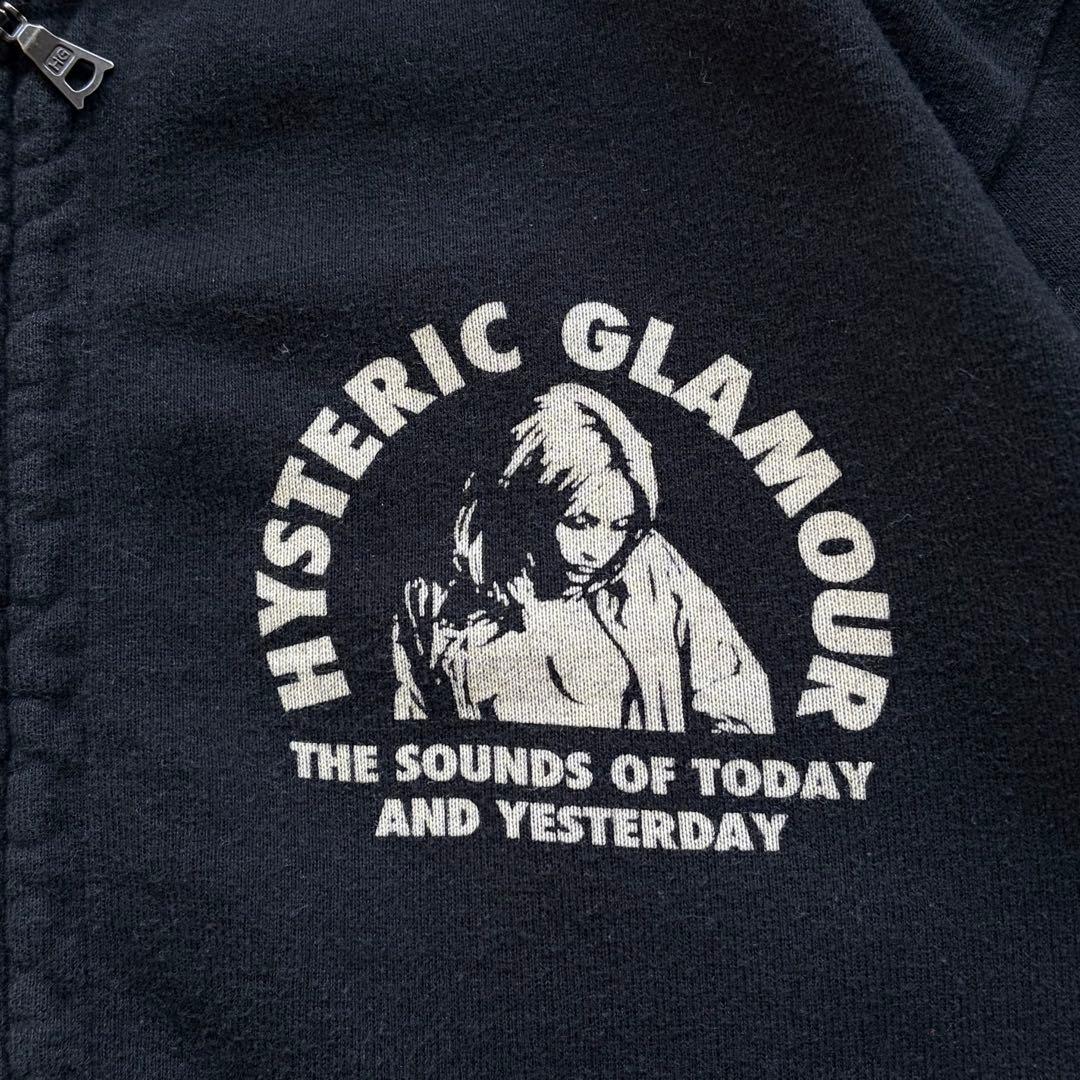 【美品】ヒステリックグラマー パーカー ヒスガール デカロゴ 両面 ブラック M