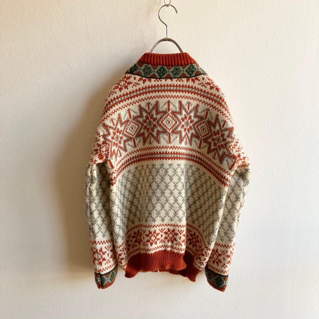 ダーレ オブ ノルウェー メタルフック ノルディック ニット カーディガン S