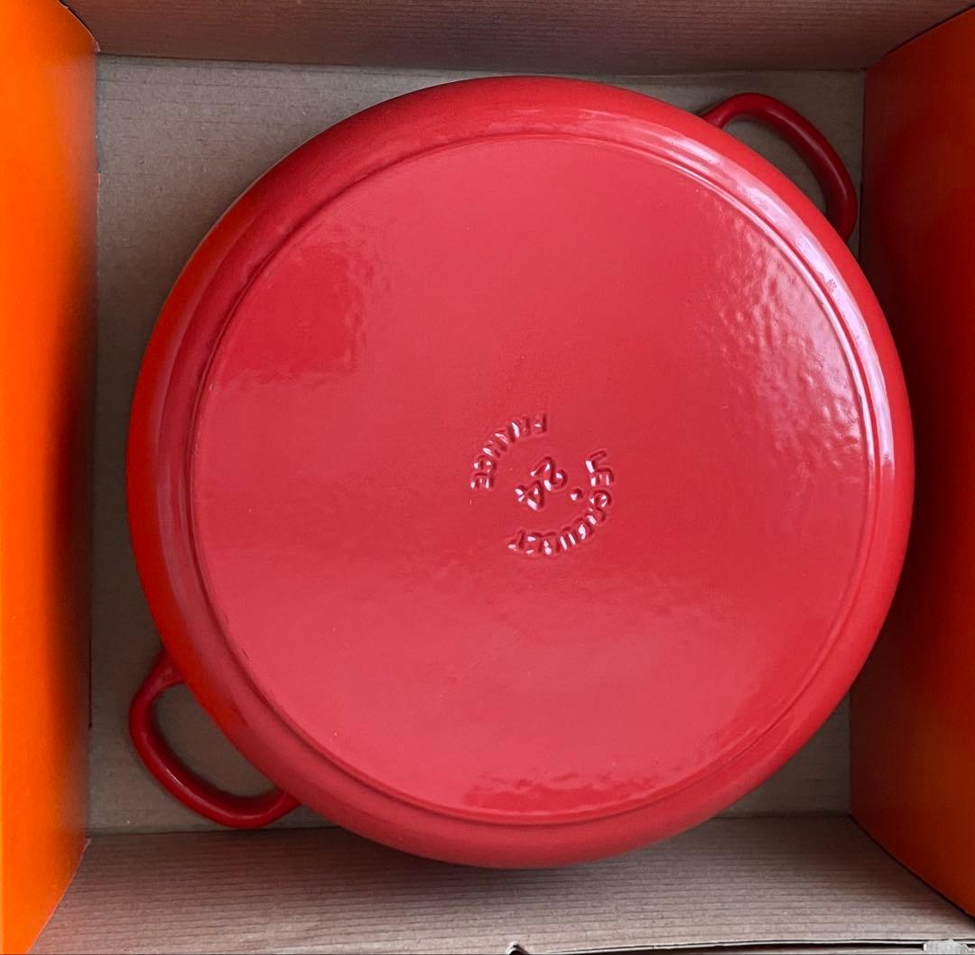 LE CREUSET ル・クルーゼ ココットロンド チリレッド 赤24cm 美品