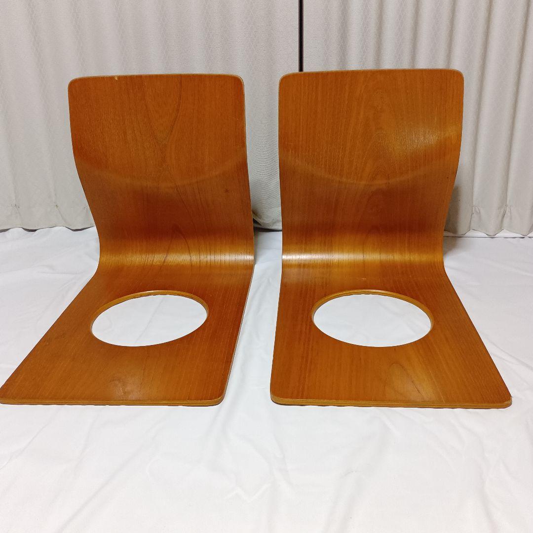 【バラ売り可】天童木工　座椅子　四脚セット　曲げ木座椅子　和室座イス　藤森健次