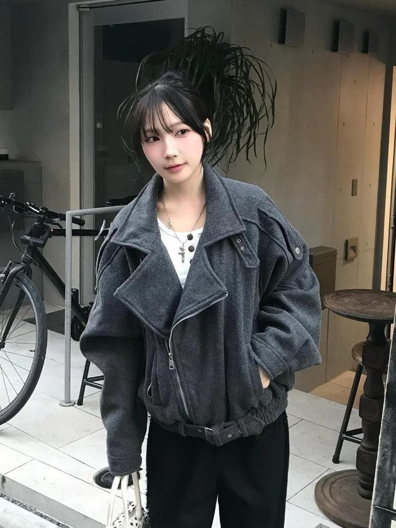 emmy オーバーサイズライダースコート