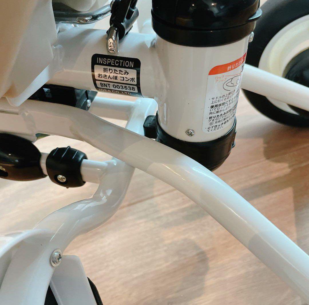 【美品】ides 折りたたみおさんぽ　コンポ ベージュ 折りたたみ三輪車