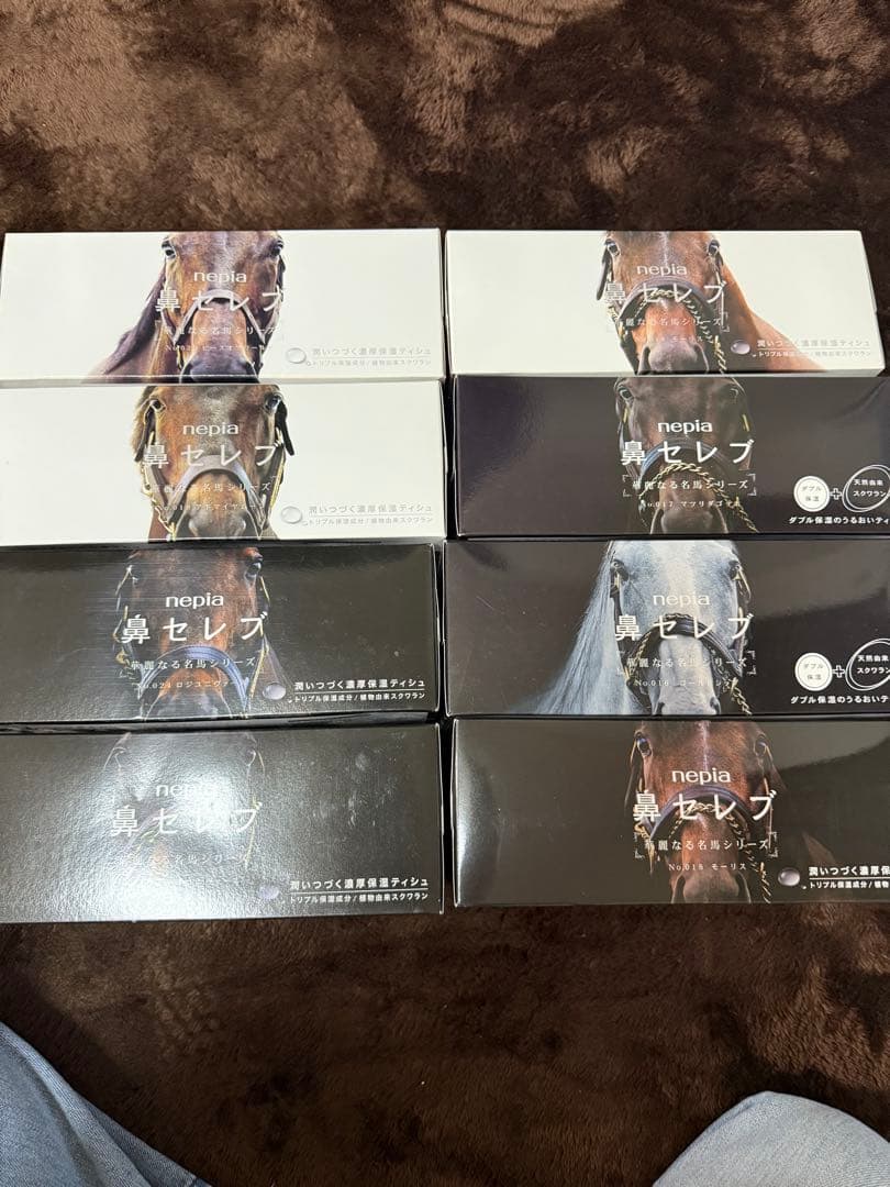 JRA名馬 ネピア鼻セレブ 馬シリーズ 8個セット