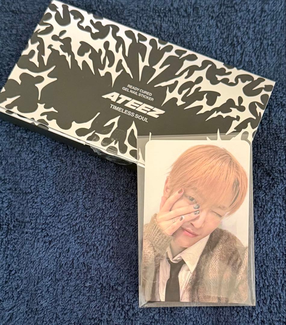 ATEEZ ネイルシール　GELNAIL トレカ　black ver.ホンジュン