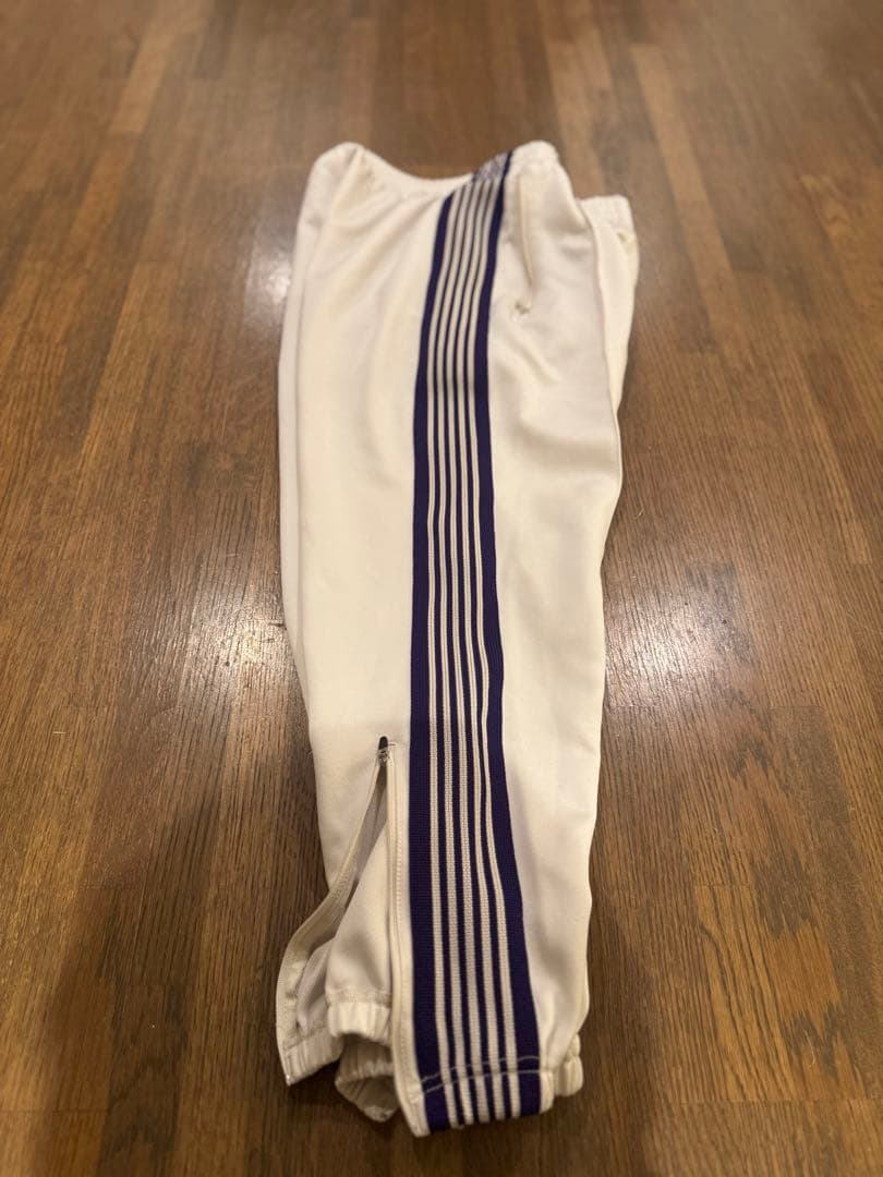 【美品】needles ニードルストラックパンツ ホワイト×パープル