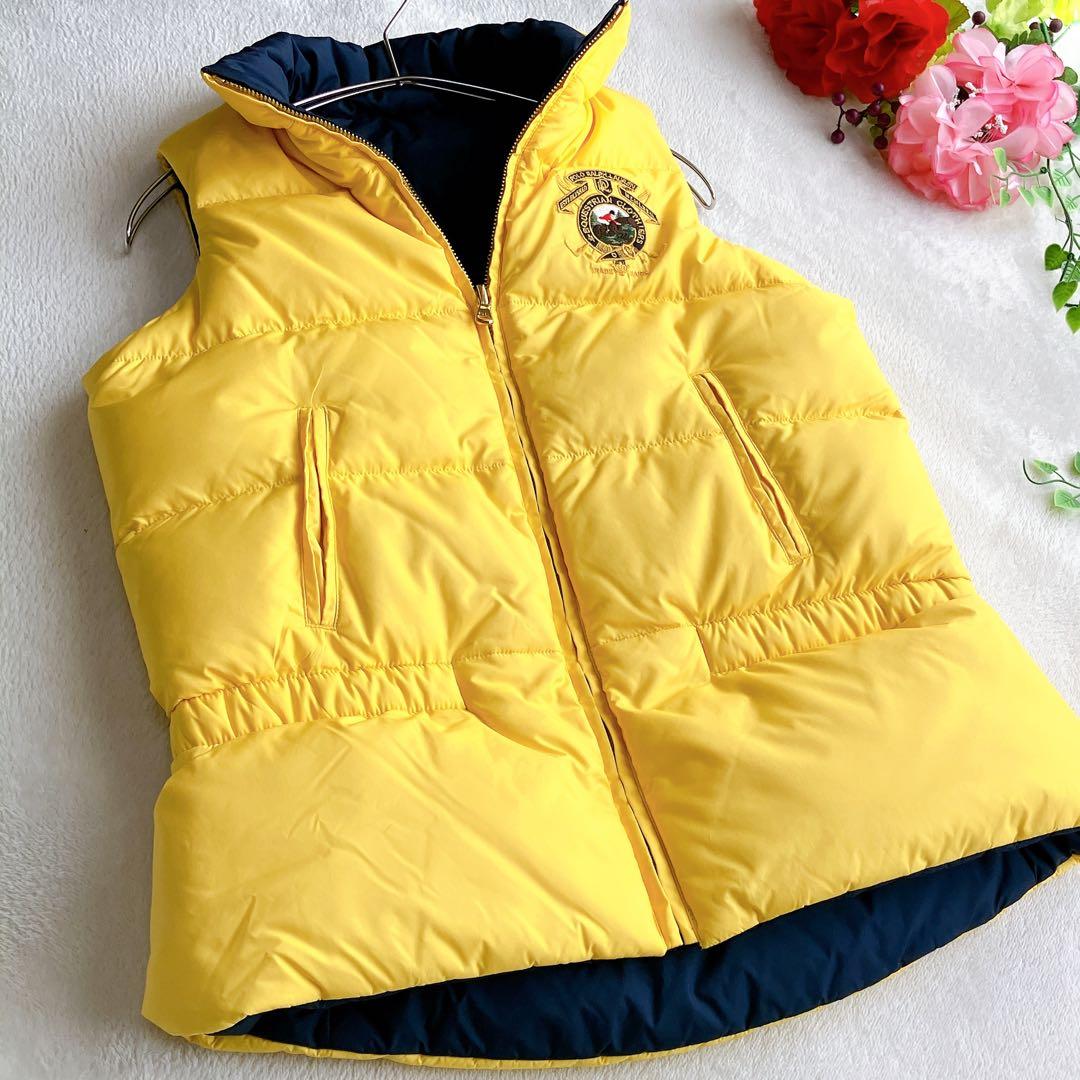 ラルフローレン★リバーシブル ダウンベスト バイカラー エンブレム ポニー刺繍