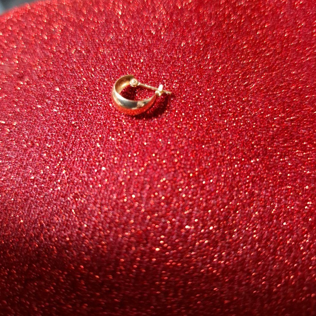 K18フープピアス 片耳用 5ミリx10ミリ