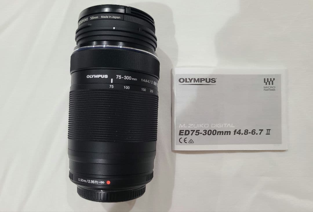 OLYMPUS ED75-300mm f4.8-6.7Ⅱ プロテクター&バック付