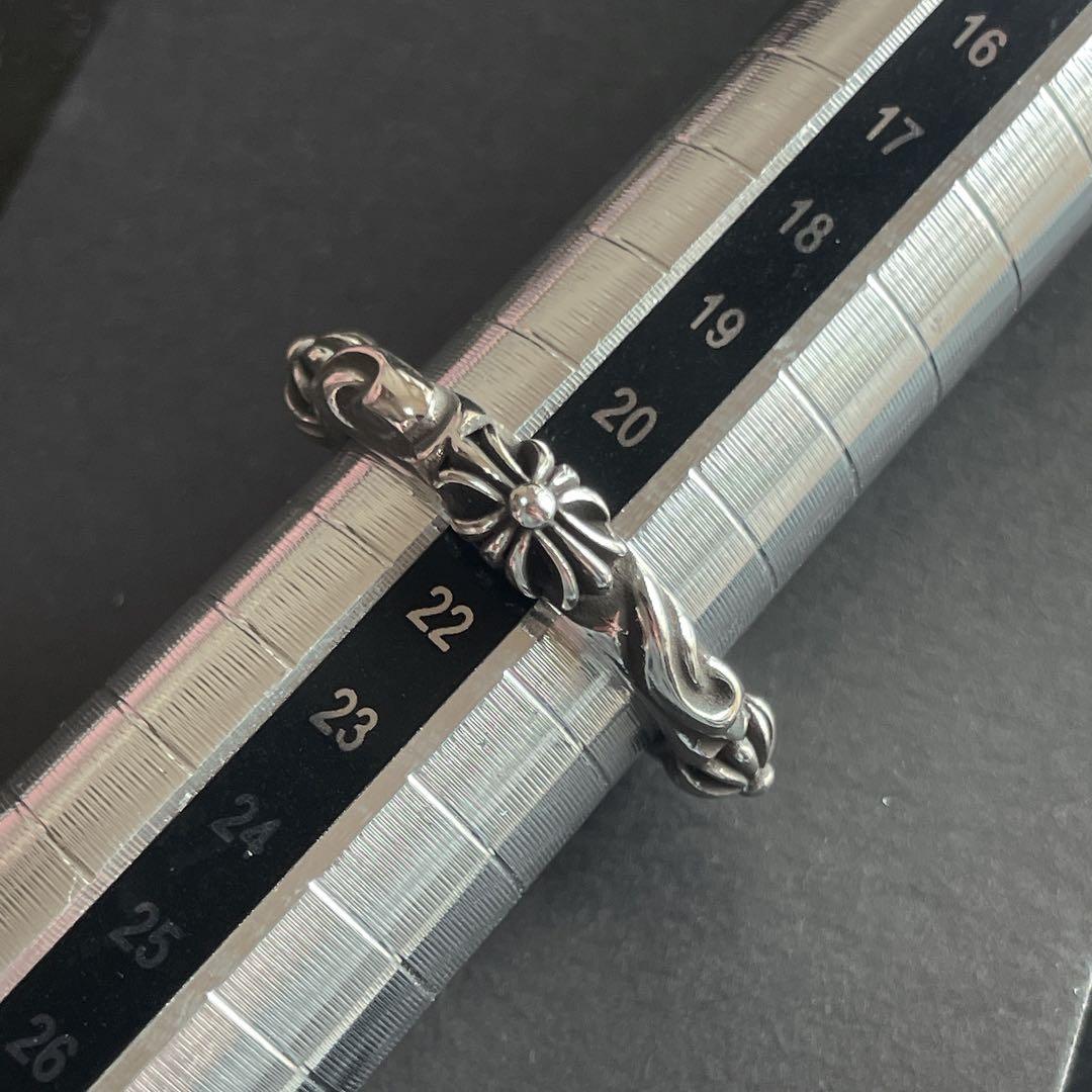 ノーブランド　クロス　SBTバンド　指輪　リング　silver９２５　２１号