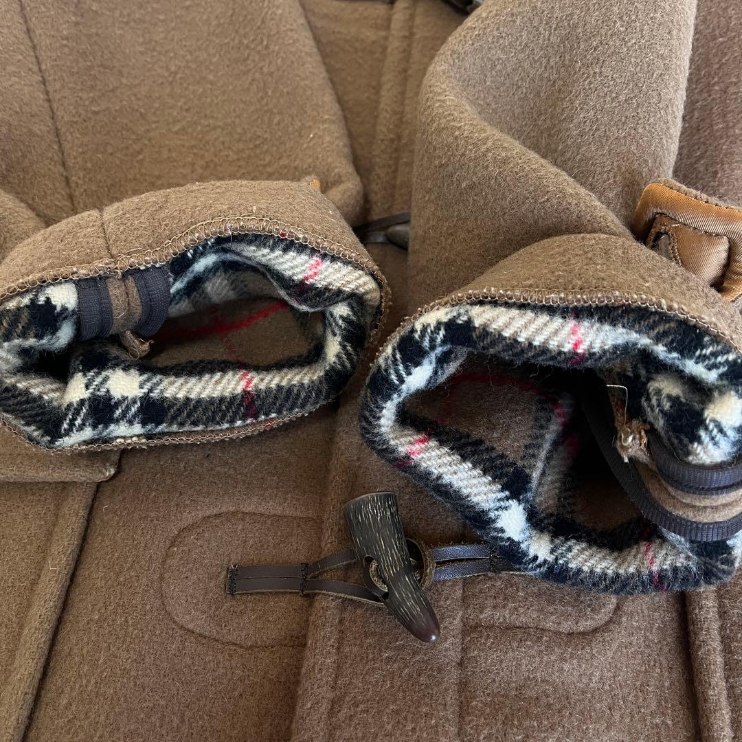 美品　バーバリーズ　ダッフルコート　ノバチェック　キャメル　ウール　英国製 M