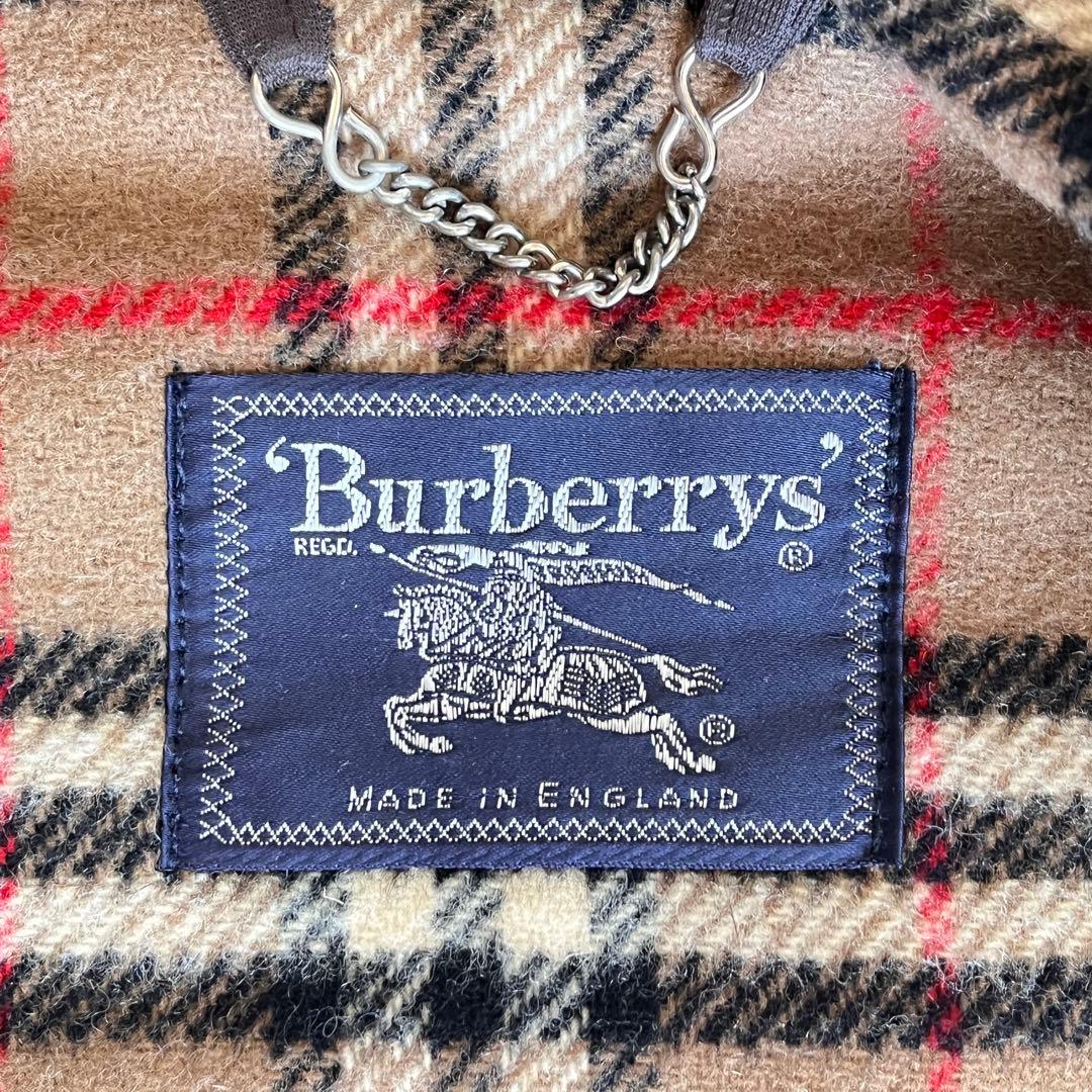 美品　バーバリーズ　ダッフルコート　ノバチェック　キャメル　ウール　英国製 M