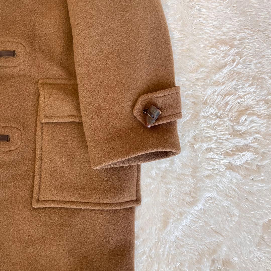 美品　バーバリーズ　ダッフルコート　ノバチェック　キャメル　ウール　英国製 M