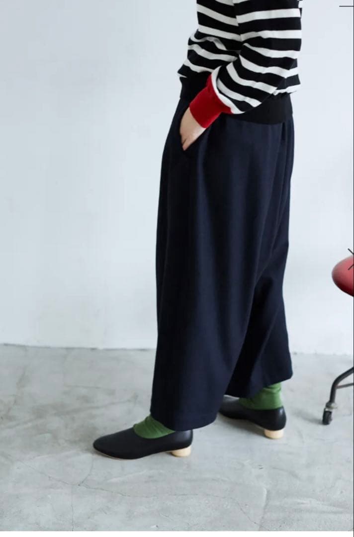 atelier naruse アトリエナルセ　ウールフラノガウチョパンツ