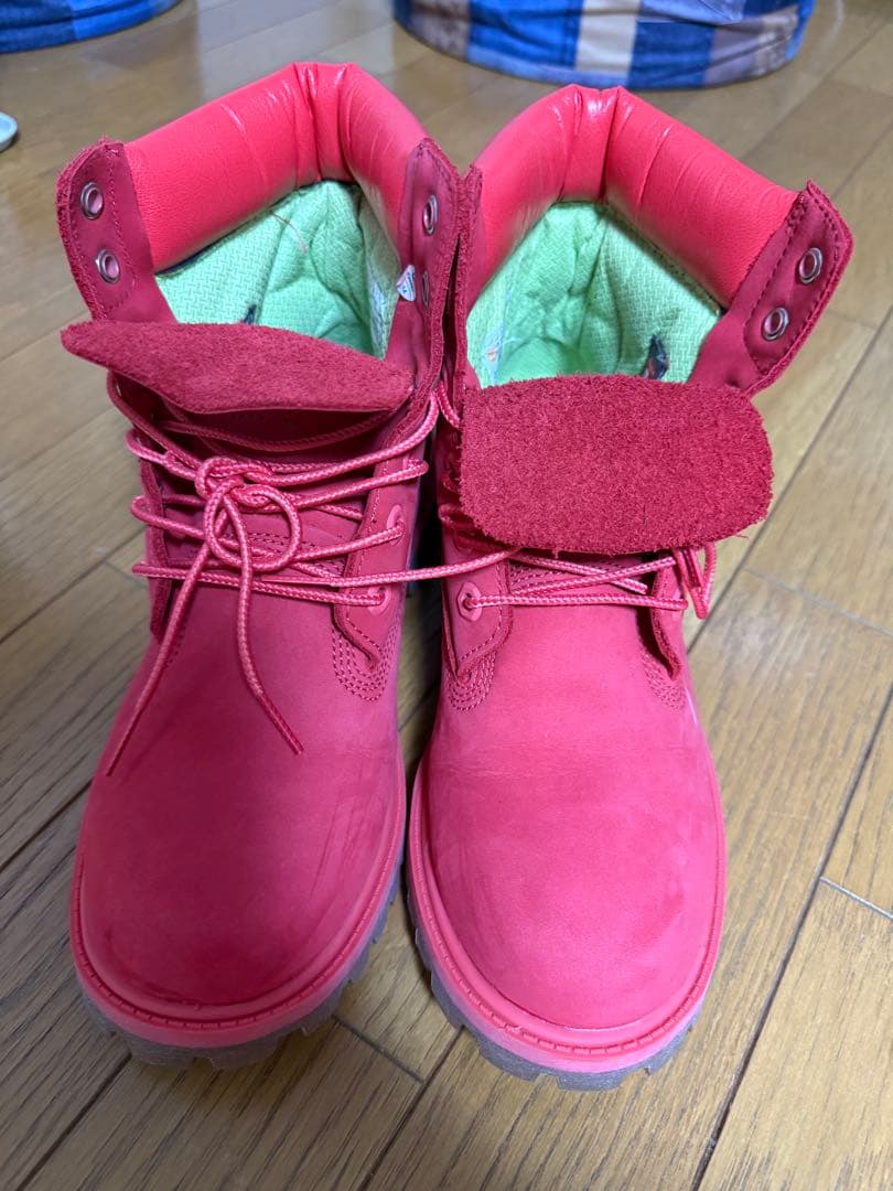 ティンバーランド　ピンク スエード ハイカットブーツ　kkk