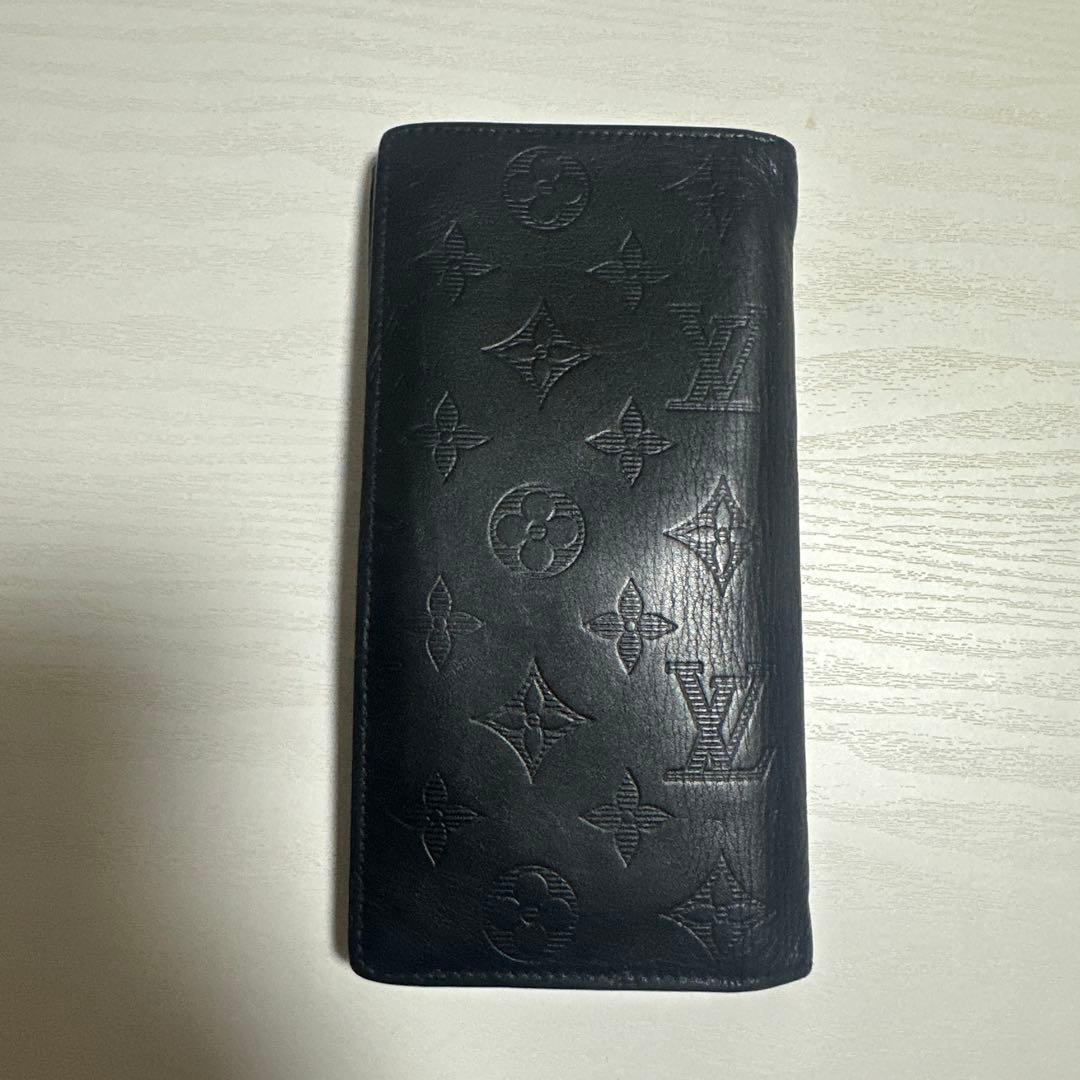 ルイヴィトン モノグラムシャドウ ポルトフォイユブラザ 長財布 ブラック