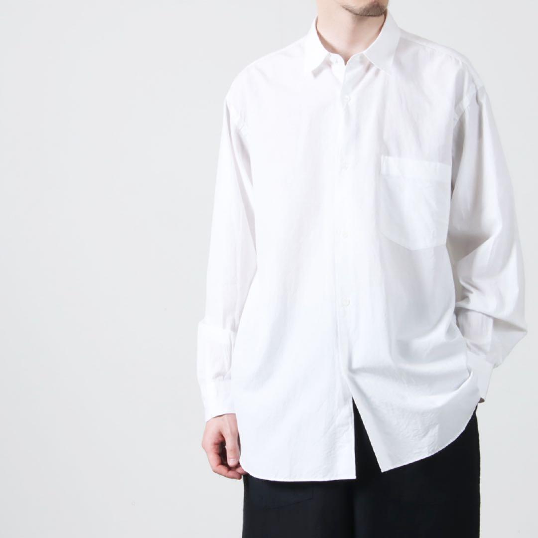 【COMOLI】コモリシャツ（WHITE,Size3）
