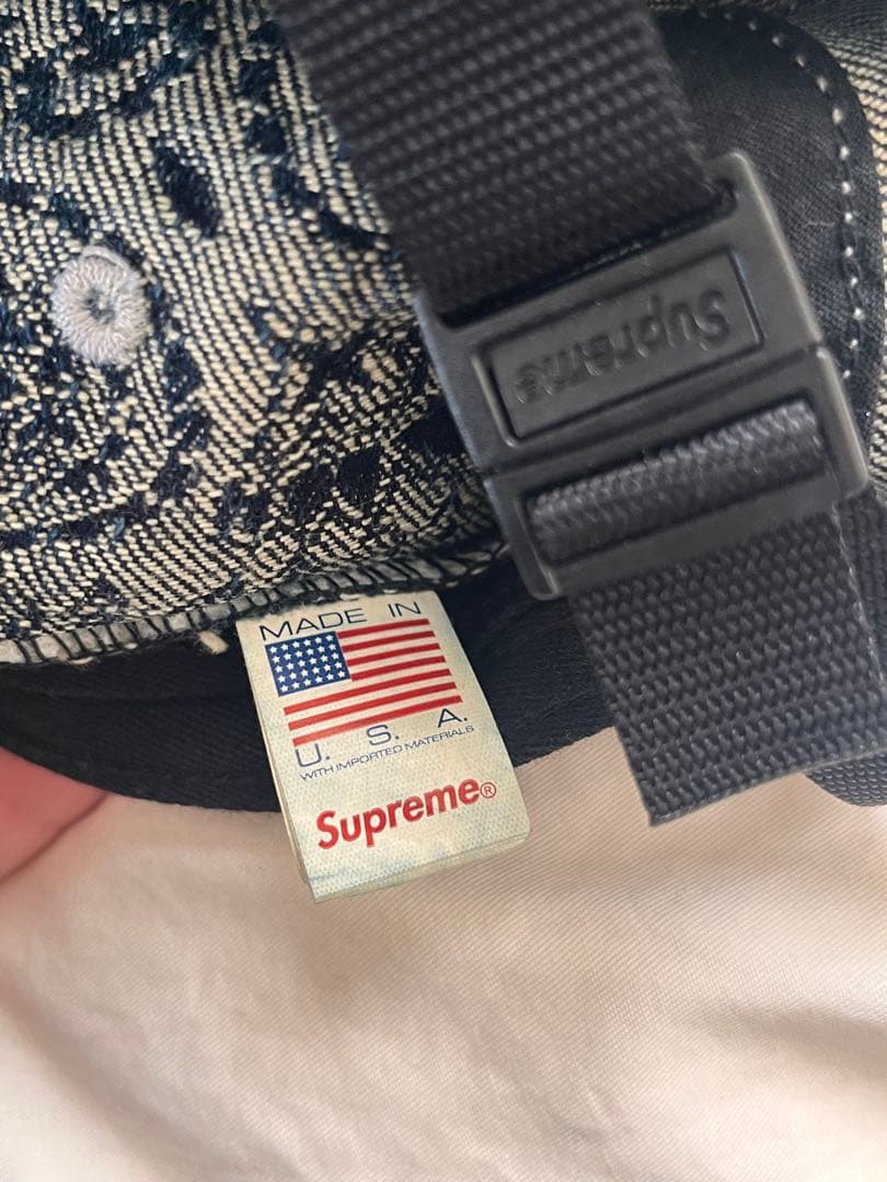Supreme デニム刺繍キャップ