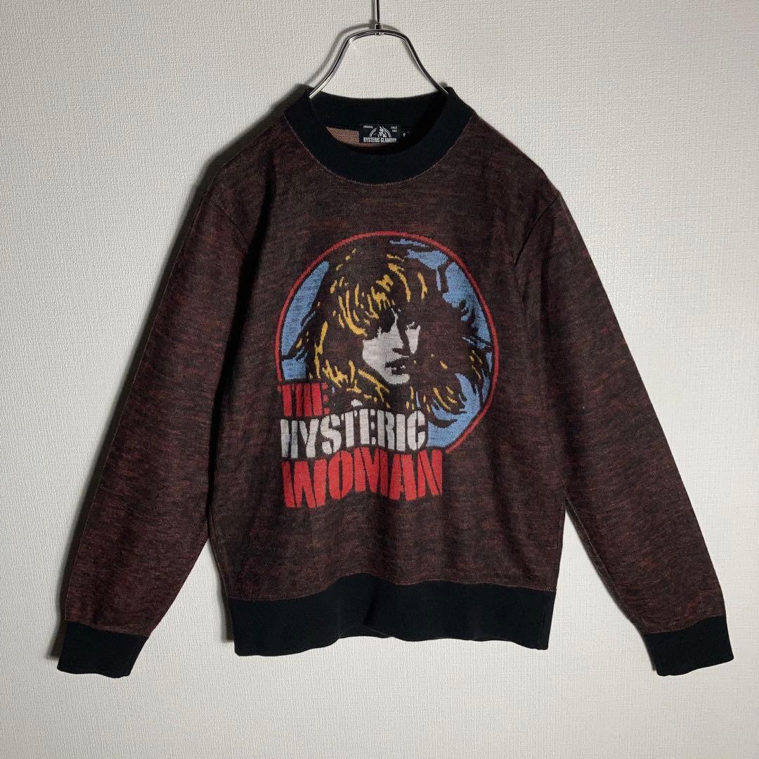 HYSTERIC GLAMOUR ニット セーター 濃茶色 黒リブ S