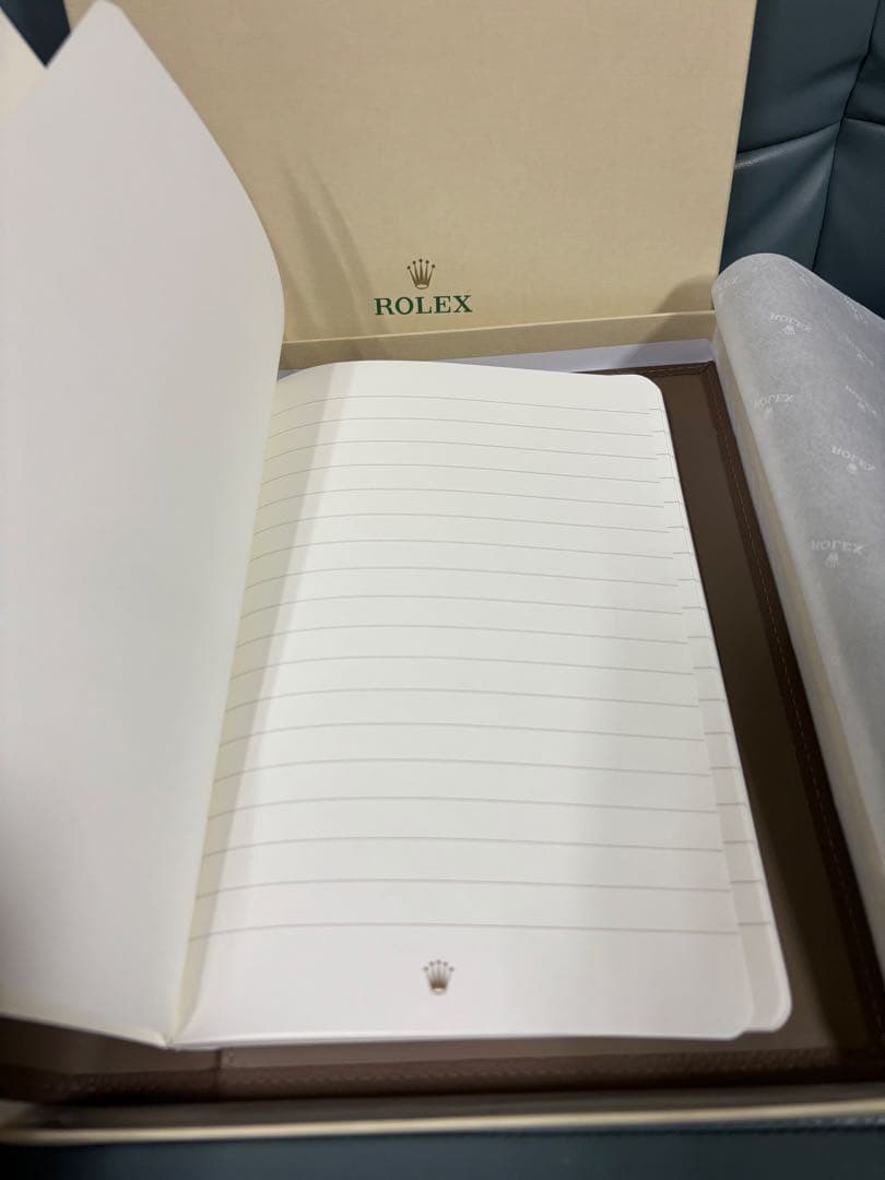【新品】ロレックス　公式レザーノートカバー、ノート、ペン