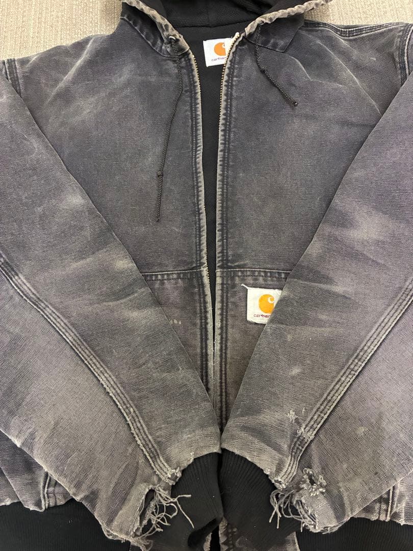 Carhartt アクティブジャケット USA製 星タグ 短丈　ハチノス　襤褸