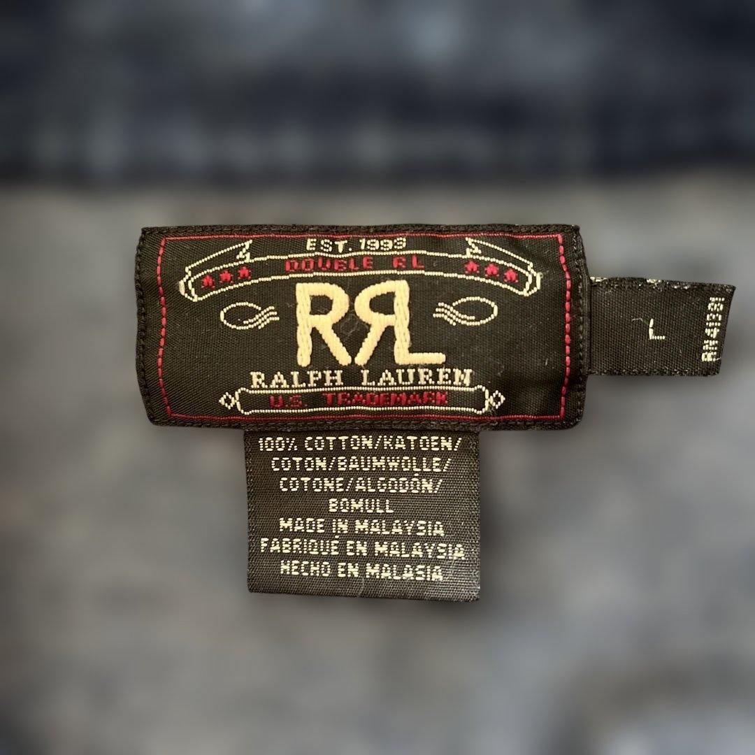 【美品】DOUBLE RL デニムシャツ　 インディゴシャツ 三つ星タグ　L