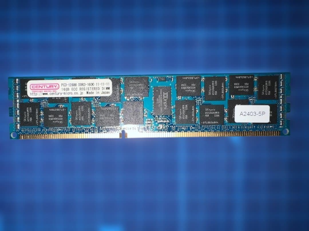 センチュリー日本製メモリー DDR3-1600 64GB（16GBx4）