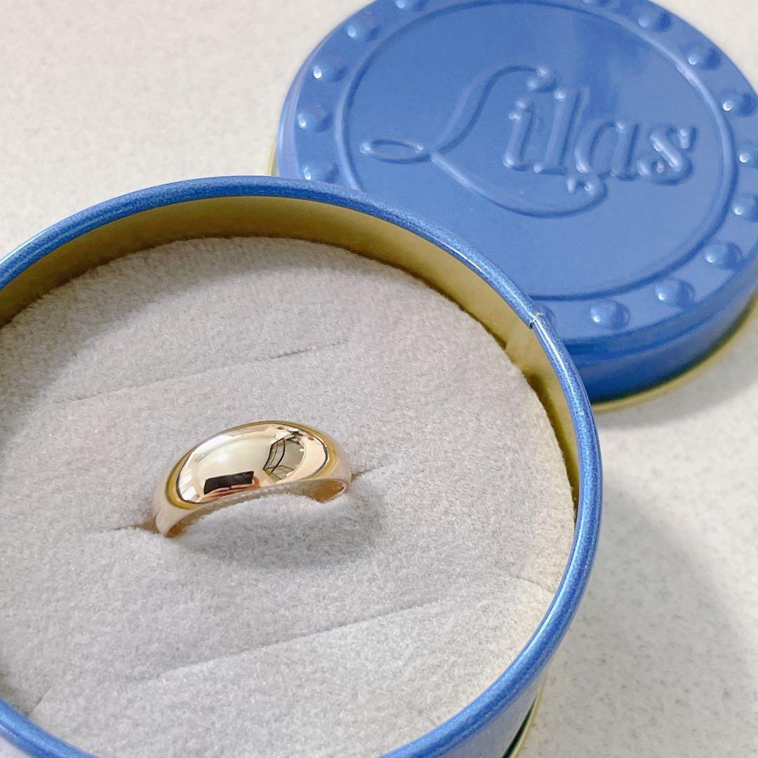 猫*)様 美品 Lilas リラ K10 三日月リング 13号