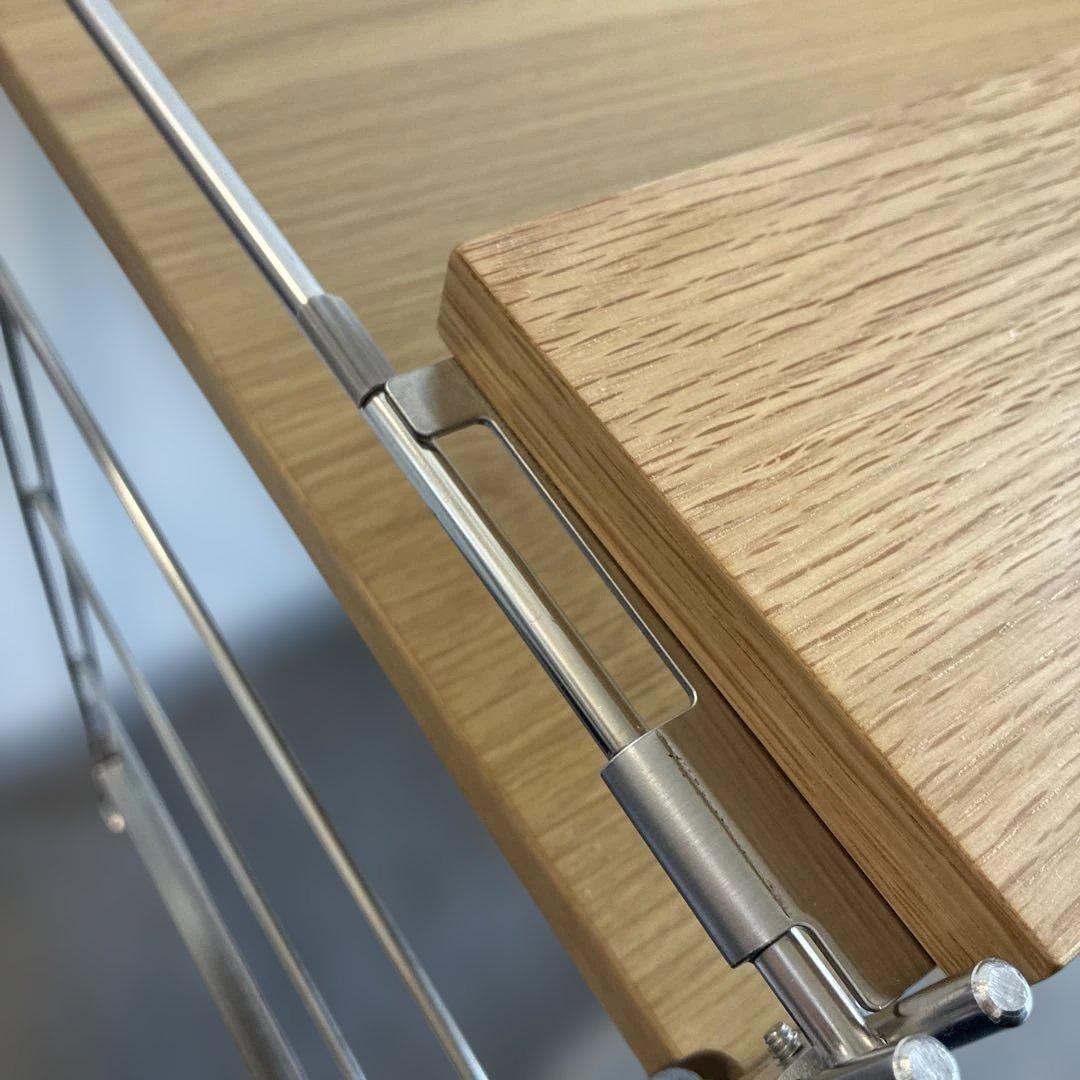 【無印良品】ステンレスユニットシェルフ　オーク材　デスク