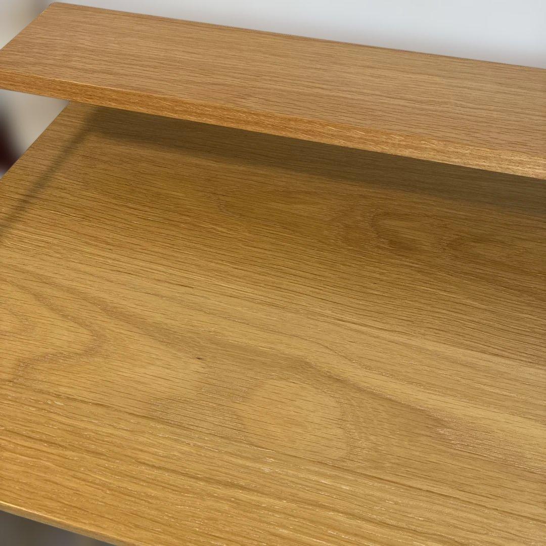 【無印良品】ステンレスユニットシェルフ　オーク材　デスク