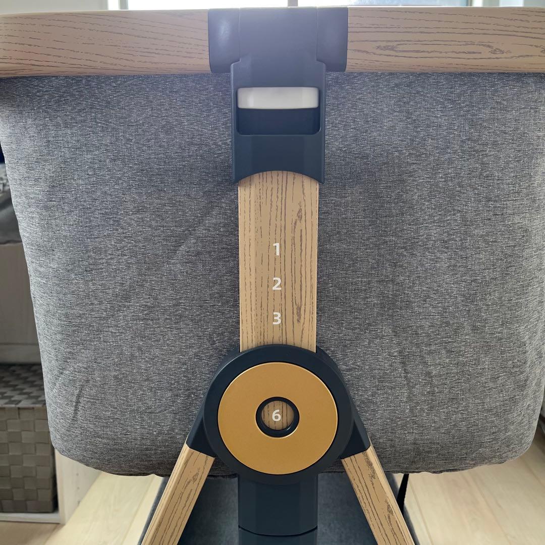 折りたたみ式ベビーベッド グレー　HZDMJ