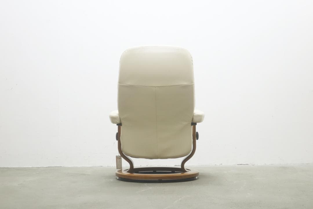 北欧 エコーネス コンサル オットマンセット 本革 リクライニング 1P ソファ