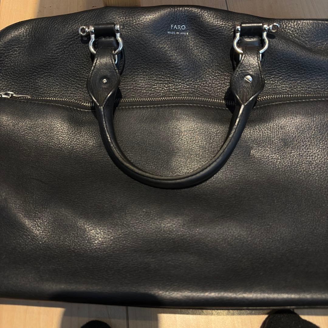 FARO ファーロ ブラック レザー ビジネスバッグ ブリーフケース