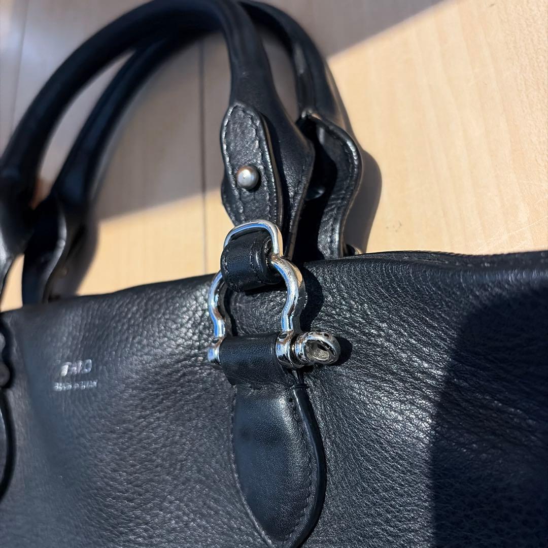 FARO ファーロ ブラック レザー ビジネスバッグ ブリーフケース