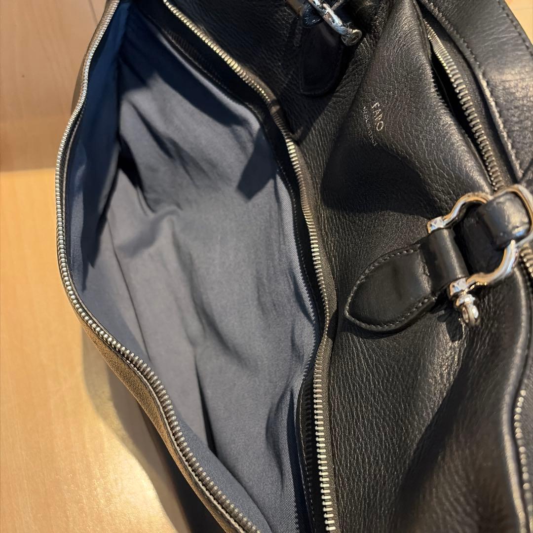 FARO ファーロ ブラック レザー ビジネスバッグ ブリーフケース