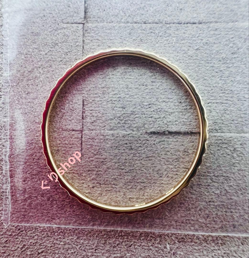 ete k10 YG クレールトライアングルカットリング 15号