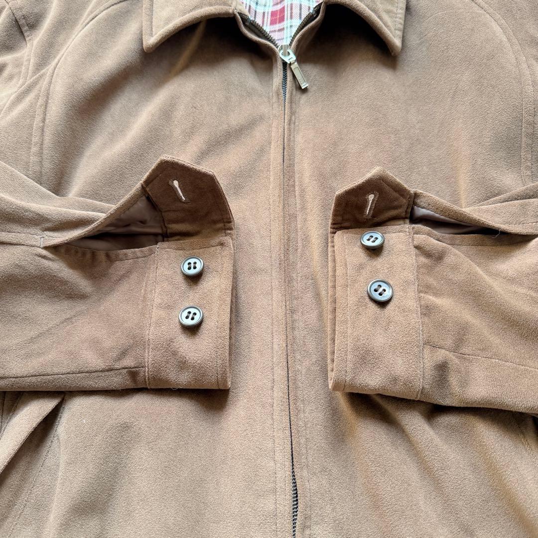 希少✨ ジャンニバレンチノ スエード調 スイングトップ ブルゾン 裏地チェック