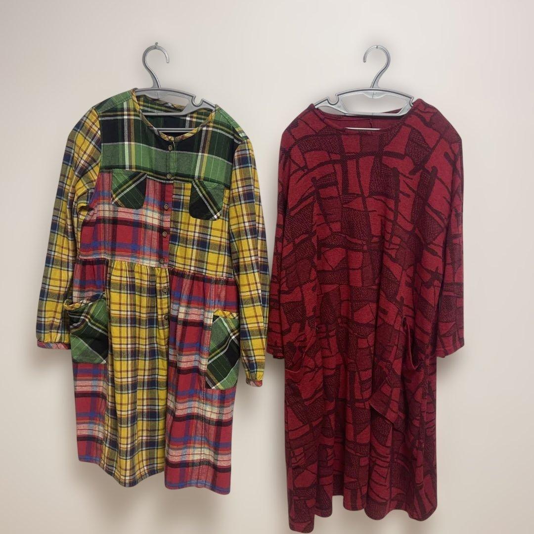 シニア　ミセス　婦人服　チュニック　ワンピース　13点まとめ売り　柄物　派手