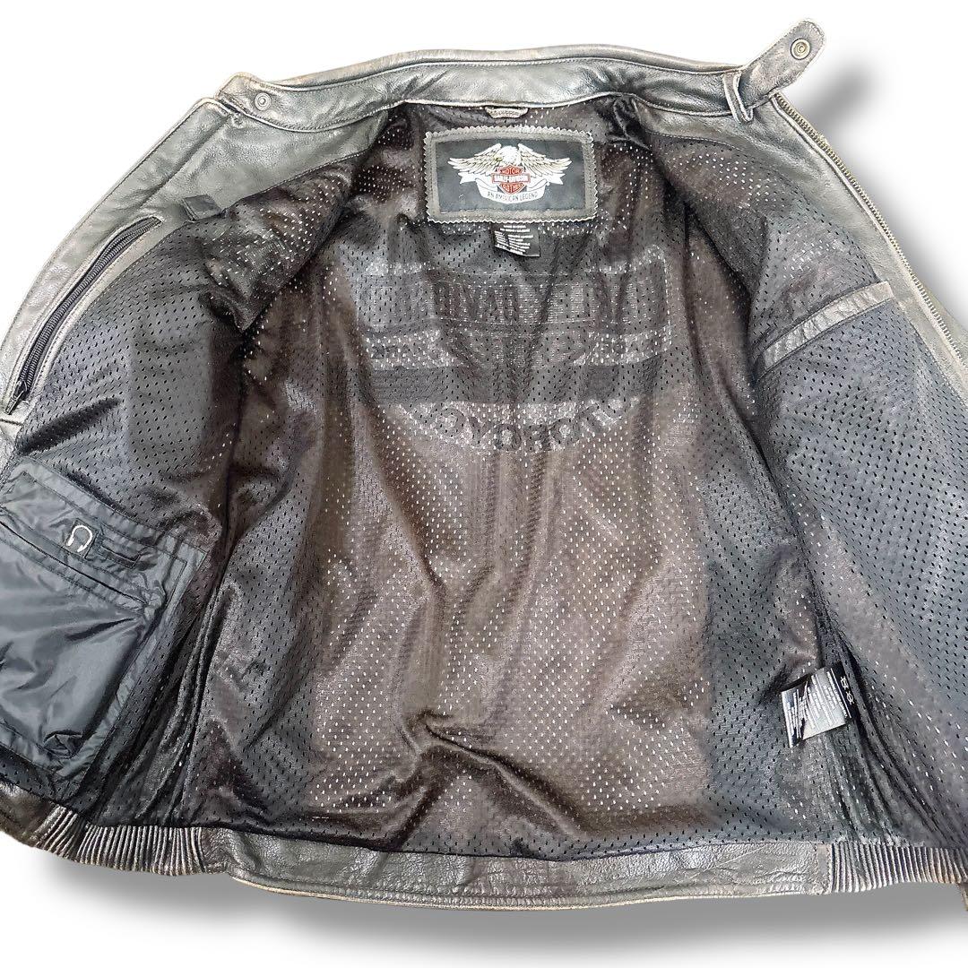HARLEY-DAVIDSON ヴィンテージ加工 シングル レザージャケット