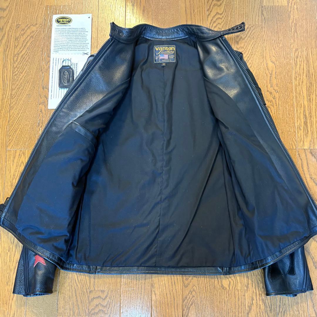 vanson Encinitas別注 black bone 希少 バンソン 38