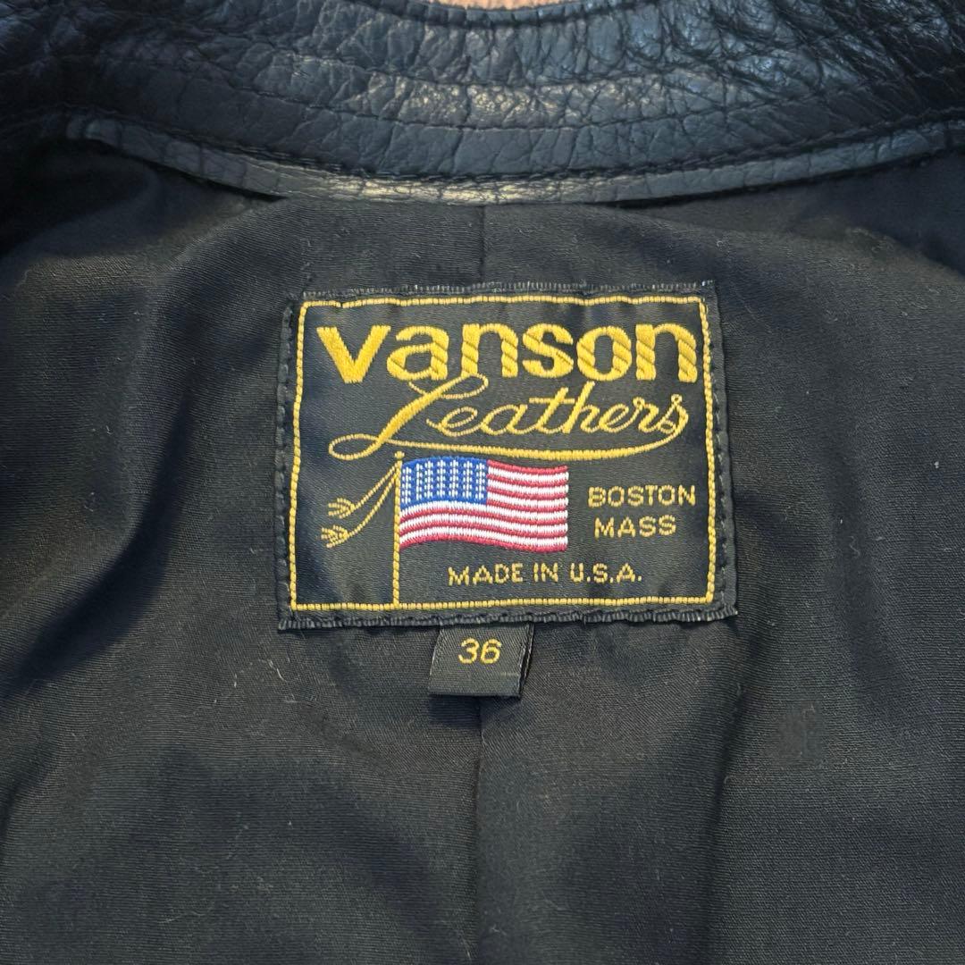vanson Encinitas別注 black bone 希少 バンソン 38