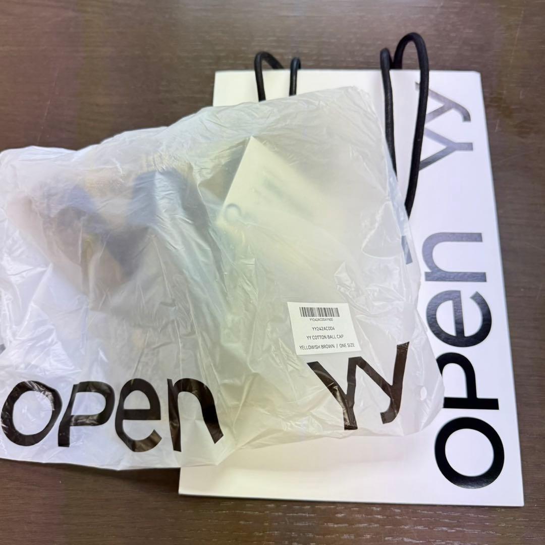 OPEN YY 韓国限定キャップ イエローブラウン 人気カラー 正規品