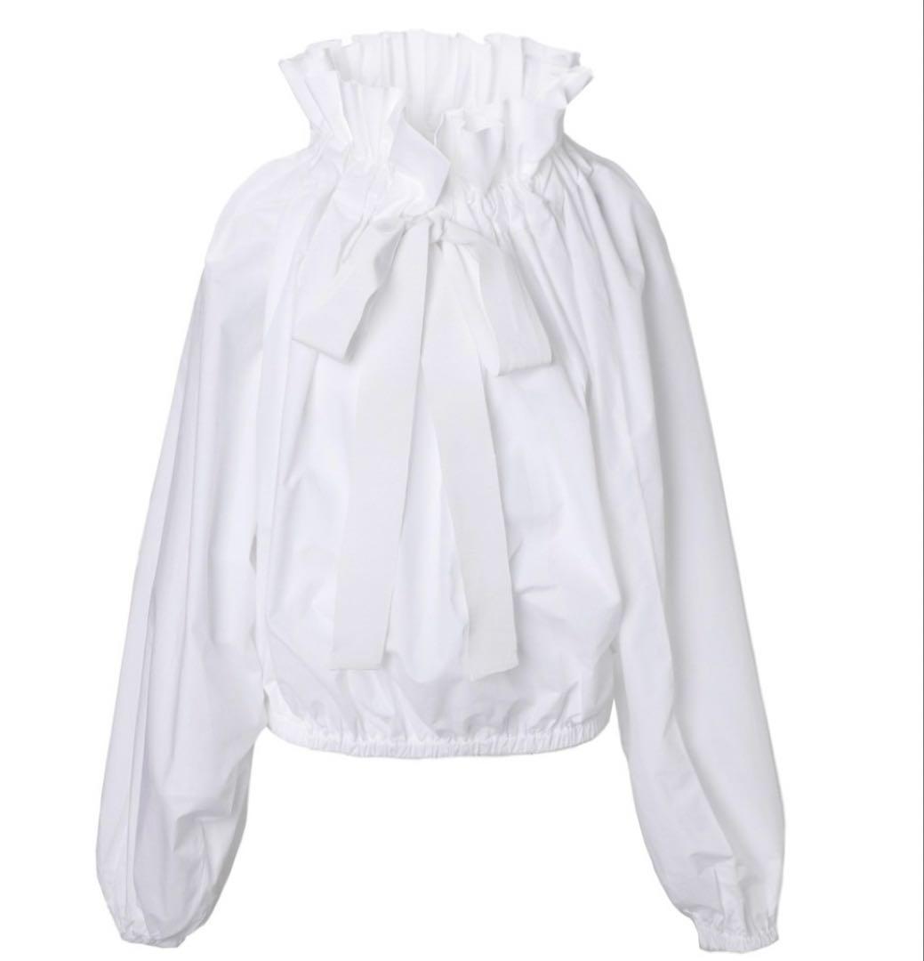 patou リボンギャザーブラウス　パトゥ