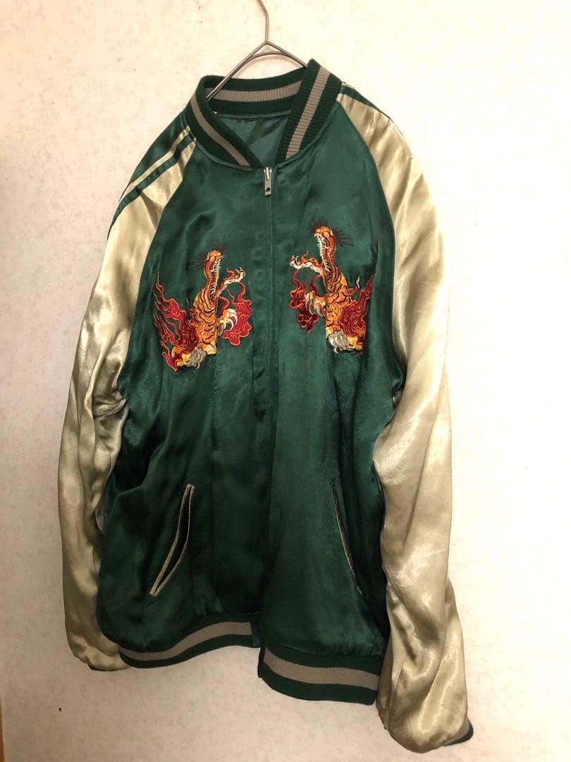 花旅楽団 ハナタビガクダン 九尾の狐 柄 刺繍 和柄スカジャン