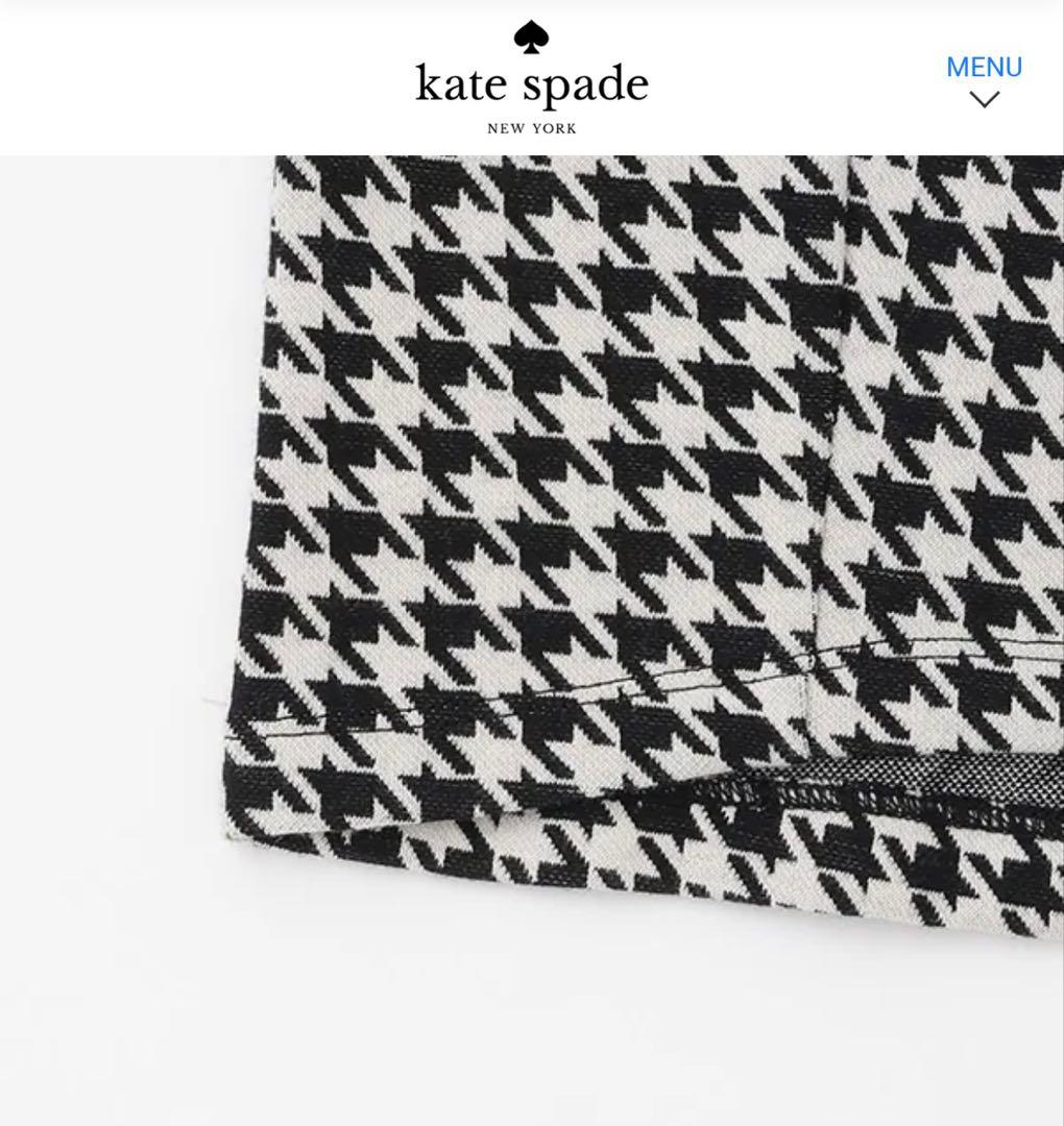 【ケイトスペード】140 ❤︎新品未使用❤︎ 千鳥フードワンピース 黒