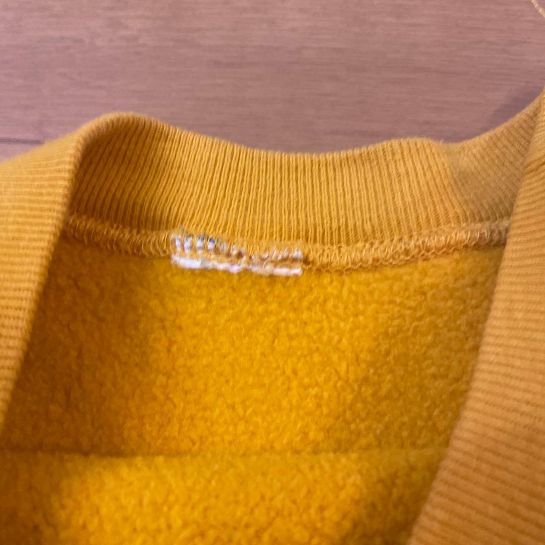 ま*こ様 黒染み込み マスタードイエロー チャンピオン リバースウィーブ