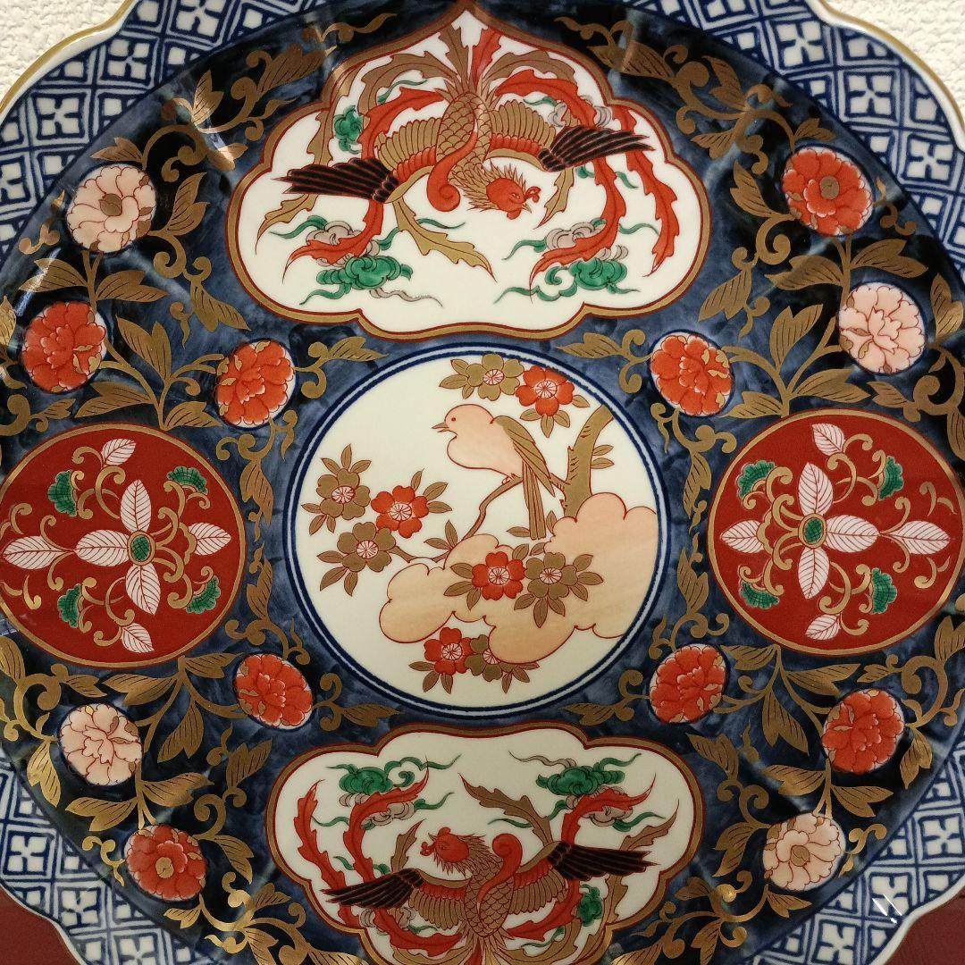 【林九郎窯］波佐見焼　林九郎作 金彩大皿　金蘭手 　未使用品