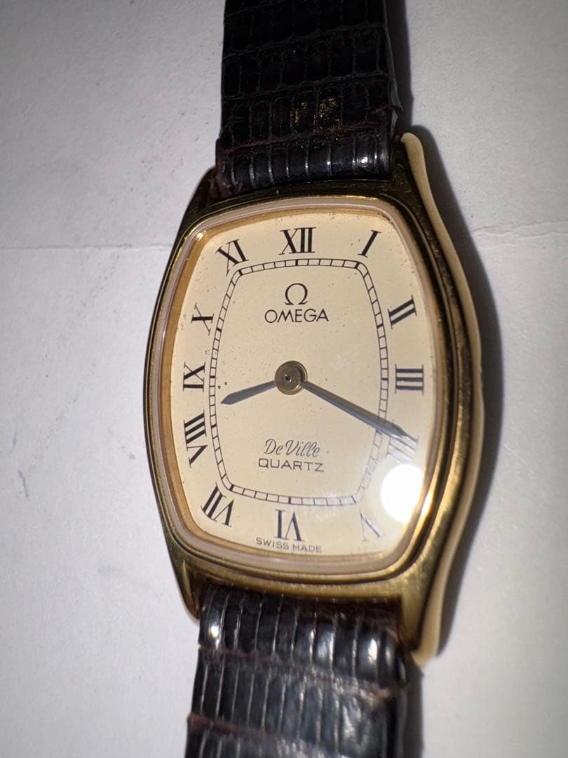 ♪【美良品】OMEGA■レディース時計■Deville■QZ■白箱型■1074