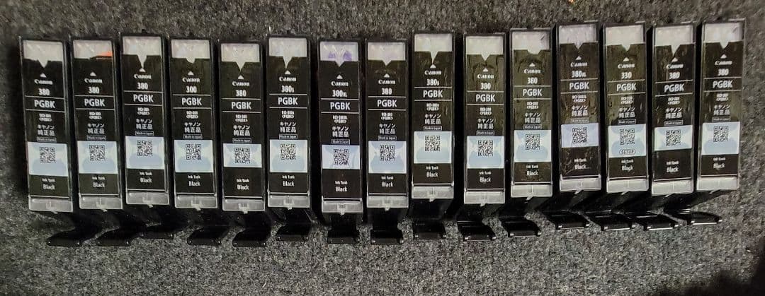 使用済み空キヤノン純正インクタンクBCI-380-381各色計131本セット